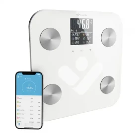 TrueLife FitShape S6 BT biela / Múdra osobná váha / do 180 kg / LCD displej / mobilné aplikácie (TLCSMFSS6BTWA)