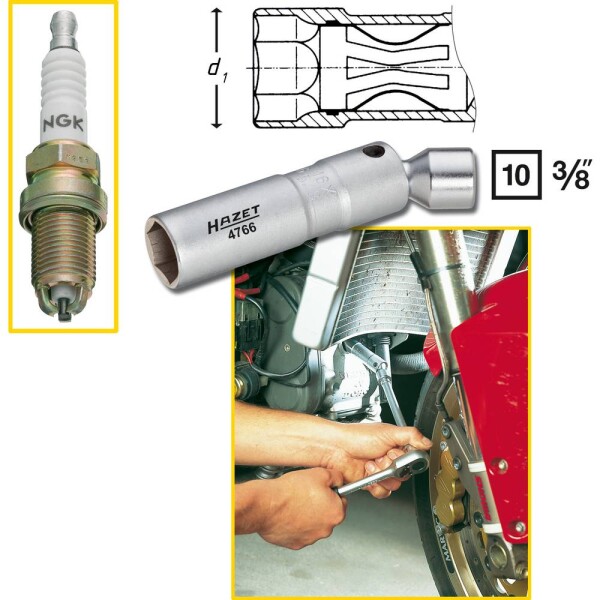 Kľúč na sviečky Hazet 4766; 4766