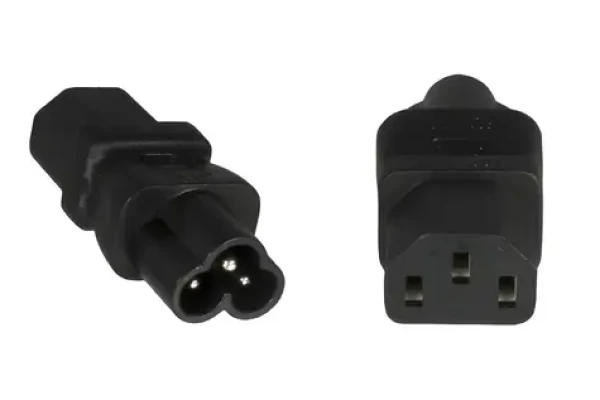 PremiumCord Adaptér IEC C13 F - IEC C6 M čierny / Adaptér / 230 V / 2,5 A (kpsr-02)