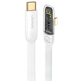 USAMS SJ583 Iceflake Series biela / Dátový kábel / USB-C - Lightning / 20W PD / 1,2m (SJ583USB02)