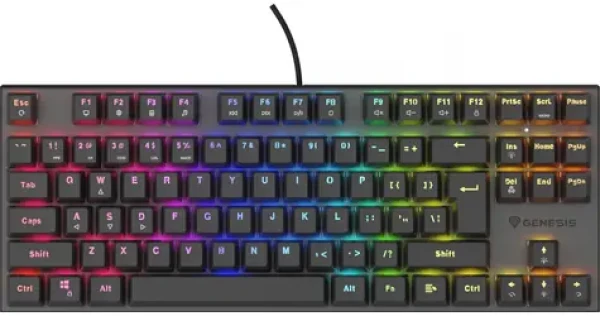 Genesis Thor 303 TKL Outemu Peach Silent čierna / Herná klávesnica / Mechanická / 88 kláves / USB / Podsvietená (NKG-2155)