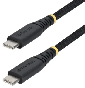 StarTech USB-C kábel čierna / Nabíjací kábel / USB-C - USB-C / USB 2.0 / Rugged / PD / 2 m (USB2CC2MNCBR)