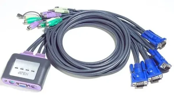 ATEN CS-64A / 4-port KVM PS2 mini / audio / 1.2m káble (CS-64A)