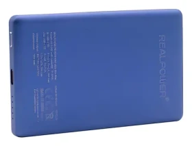RealPower PB-5000 MAG Ultra Slim modrá / Powerbanka / 5000 mAh / MagSafe 15W / USB-C PD 20W (506403)
