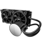 DarkFlash TR240 RGB čierna / AiO chladič CPU / 2x 120 mm / ARGB podsvietenie / 800-1800 RPM / 32 dB / Intel + AMD (TR240 Black)