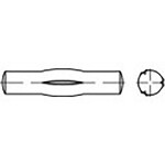 TOOLCRAFT TO-6865866 čiastočne ryhovaný valcový kolík ocel 250 ks; TO-6865866