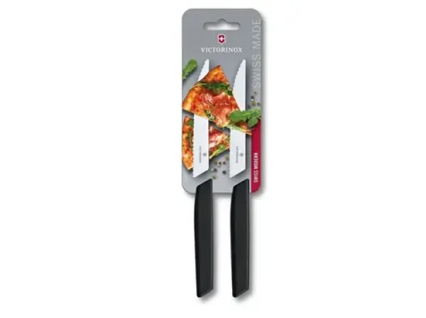 VICTORINOX Sada 2 ks steakový nôž Swiss Modern 12 cm čierny (6.9003.12WB)