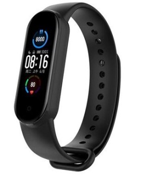 Tactical 661 Silikónový Remienok pre Xiaomi Mi Band 5 čierna (8596311114373)