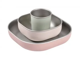 Beaba Jedálenská sada nerez 3-dielna Cotton Candy (913637BB)