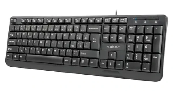 Natec Trout čierna / Drôtová klávesnica / CZ/SK layout / USB-A / Membránová (NKL-1151)