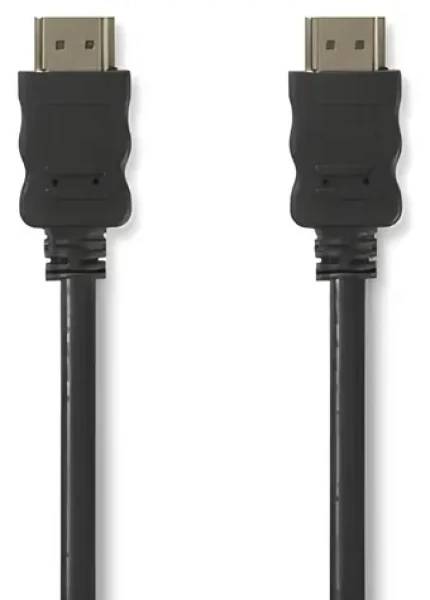 Nedis High Speed HDMI 50 m čierna / Kábel HDMI / 4K 30 Hz / 18 Gbps / Ethernet (CVGT34620BK500)