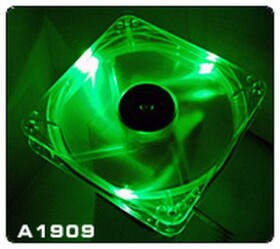 Thermaltake A1909 Thunderblade Green Vetráčik 80x80x25mm 21dB A1909