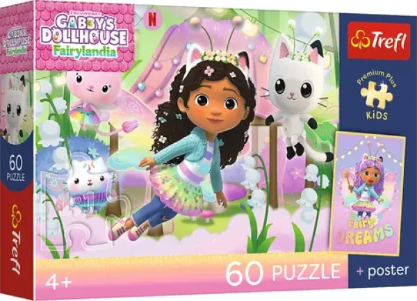 Trefl Puzzle Premium PLUS Kids Gábinin kúzelný domček: Mačací svet