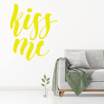 Veselá Stena Samolepka Kiss me Farba: bílá, Veľkosť: 60 x 50 cm