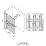 CERANO - Sprchová zástena Walk-in Onyx Round Ľ/P - 8 mm + polička/držiak na uteráky - guľatá vzpera - chróm, transparentné sklo - 90x200 CER-477170