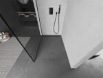MEXEN/S - KIOTO Sprchová zástena WALK-IN 80x200 cm 8 mm, čierna, čierny profil 800-080-101-70-70
