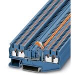 Knife disconnect terminal block PT 2,5-QUATTRO-MT BU 3211676 Phoenix Contact; 3211676