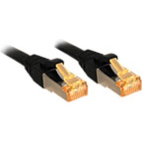 LINDY 47309 RJ45 sieťové káble, prepojovacie káble CAT 6 S/FTP 2.00 m čierna fóliové tienenie 1 ks; 47309