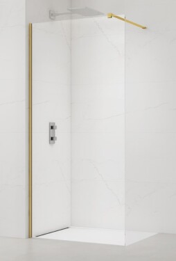 Sprchová zástena Walk-in 130 cm SAT zlatá lesklá SATBWI130PRZ SATBWI130PRZ