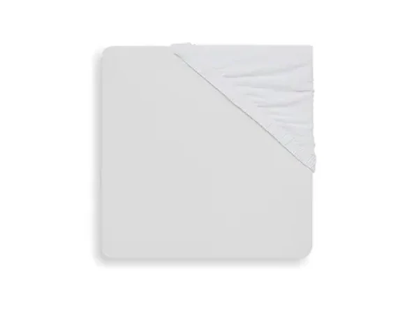 Jollein Prestieradlo napínacie 40/50 x 80/90 cm biela / Prestieradlo do postieľky / 100% bavlna (511-501-00001)