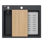 Quadron Quadron - Granitový drez KURT 110 WORKSTATION Black Dotted ZLE-09010