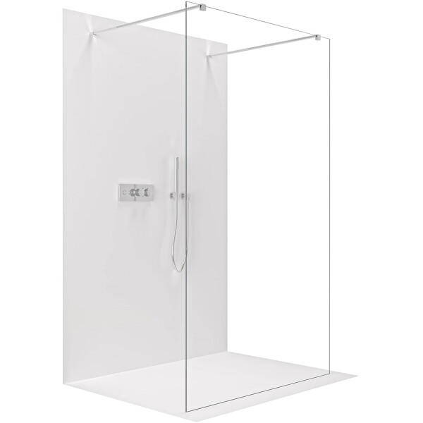 CERANO - Sprchová zástena Walk-in Onyx Duo Ľ/P - 8 mm - hranatá vzpera - chróm, transparentné sklo - 90x200 CER-8050BD2044