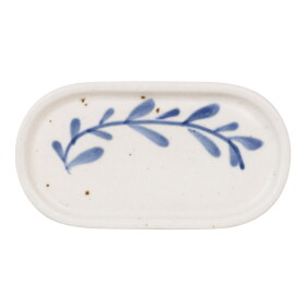 Strömshaga Kameninový podnos Viola Leaf Blue 12 cm