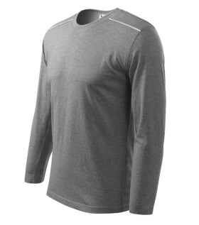 Tričko s dlhým rukávom unisex tmavo sivé 3XL