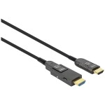 Manhattan HDMI prepojovací kábel Zástrčka HDMI-A, Zástrčka HDMI Micro-D 70 m čierna 355544 4K UHD HDMI kábel; 355544