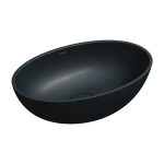 OMNIRES - SHELL M+ umývadlo na dosku, 50 x 32 cm, čierna lávovo matná SHELL500UNBLV