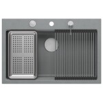 Quadron - Granitový drez MARC 110 WORKSTATION Grey Metallic Meď HQM7650U5_PVDC1