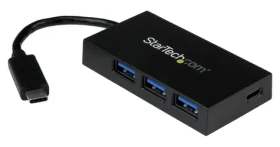 StarTech USB-C Hub čierna / USB hub / 4 porty / 3x USB-A / 1x USB-C / 5 Gb/s (HB30C3A1CFB)