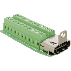 DeLock Adaptér HDMI (F) - 20 pin Terminal Block zelená (65168)