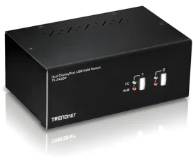 Trendnet TK-240DP / KVM prepínač / DisplayPort 1.2 / 4K UHD / USB Hub / Audio (TK-240DP)