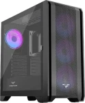 PREYON Nest Windy+ ARGB čierna / ATX / USB-A 3.0 / USB-A 2.0 / USB-C / 4X 120mm / bez zdroja / priehľadná bočnica (PRENWP04B)