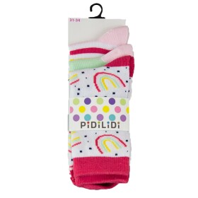 Ponožky dievčenské - 3pack, Pidilidi, PD0126, Holka - 31-34