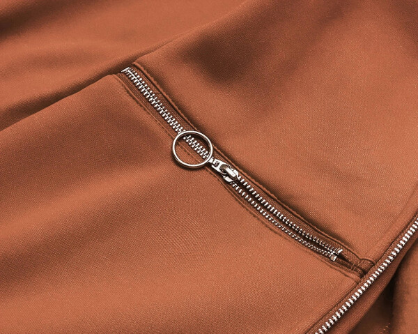 Červená vypasovaná dámska mikina (AMG-17) odstíny hnědé M (38)