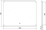 MEXEN - Nida zrkadlo s osvetlením 100 x 80, LED 600 9806-100-080-611-00