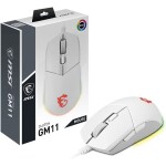 MSI Clutch GM11 biela / Herná optická myš / 5000 DPI / 6 tlačidiel / USB / RGB (Clutch GM11 WHITE)