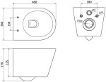 MEXEN/S - Rico Závesná WC misa Rimless vrátane sedátka s slow-slim, Duroplast, biela - 30720500 30720500