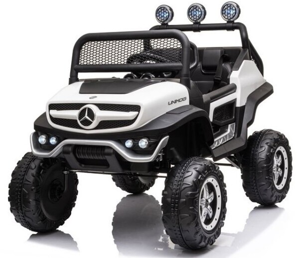 Mamido Detské elektrické autíčko Mercedes-Benz Unimog S 4x4 biele