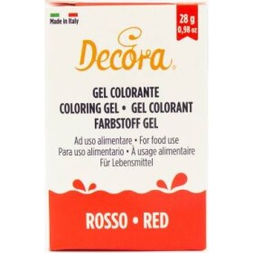 Gélová farba červená 28 g - Decora - Decora