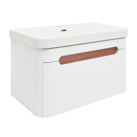 Kúpeľňová skrinka s umývadlom SAT Fusion 77,5x43x45 cm biela matná mat SATFUSION80WMW SATFUSION80WMW