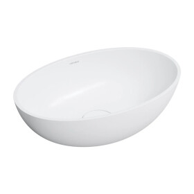 OMNIRES - SHELL M+ umývadlo na dosku, 50 x 32 cm, biela mat SHELL500UNBM