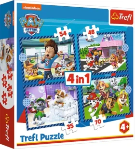 Trefl - Puzzle - Tlapková patrola: Psie záležitosti 4v1
