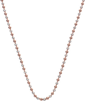 Hot Diamonds Strieborná retiazka Emozioni Silver and Rose Gold Bead CH020