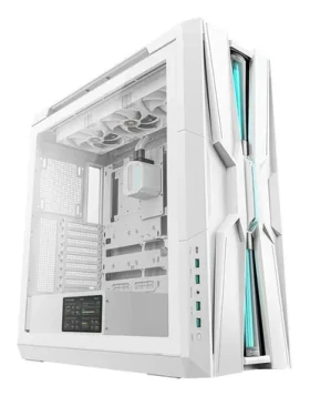 DEEPCOOL GENOME III biela / PC skriňa / Integrované vodné chladenie / Temperované sklo / LCD 5,5" (R-GENOME-WHALA3-G-3)