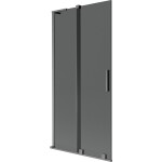MEXEN/S - Velar L dvojkrídlová posuvná vaňová zástena 90 x 150, grafit, grafit kartáčovaná 896-090-003-41-66