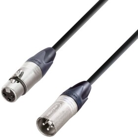 AH Cables KM10FMBLK XLR prepojovací kábel [1x XLR zásuvka - 1x XLR zástrčka] 10.00 m čierna; KM10FMBLK