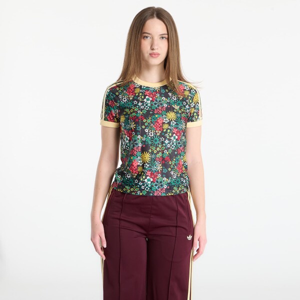 Tričko adidas 3S Tee Slim Black/ Bright Green/ Cgreen/ Eqtyel XL